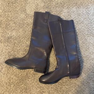 Brown Ralph Lauren Knee-High Leather Boots